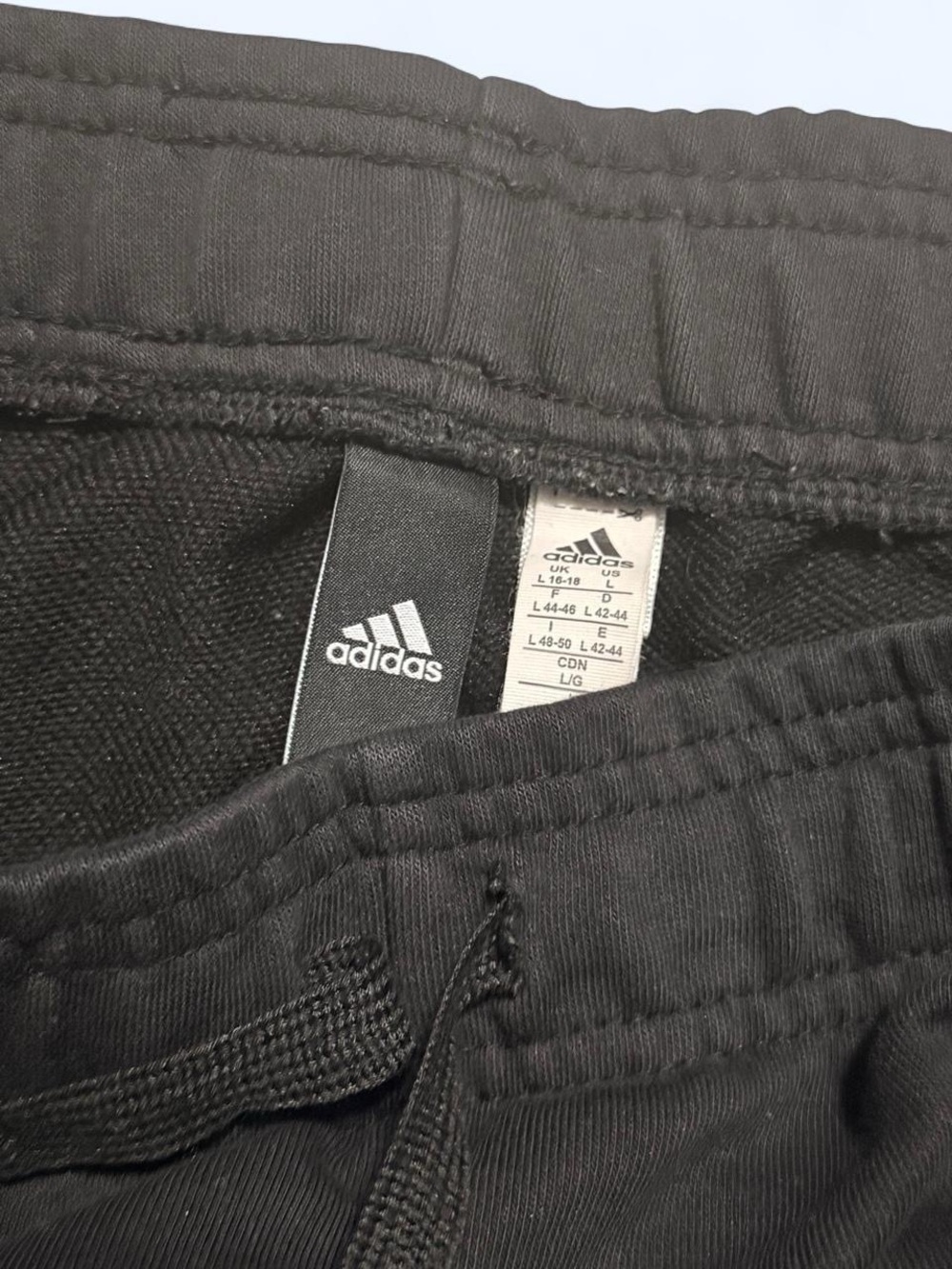 adidas Black Joggers with White Side Logo - Picture 3 of 3